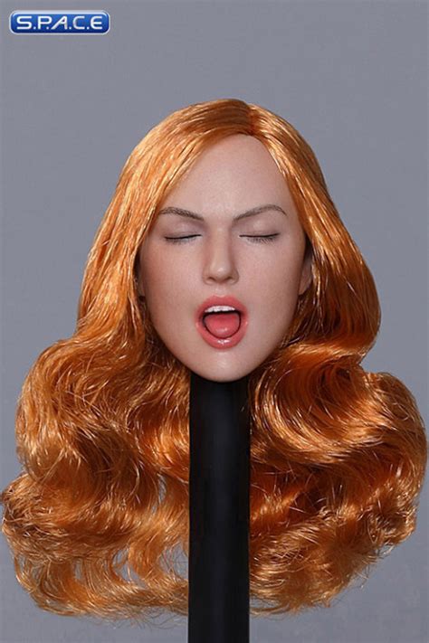 Get excited for orange hair, one of the most dramatic hair colors around! 1/6 Scale Sasha Head Sculpt (curly orange hair) - S.P.A.C ...