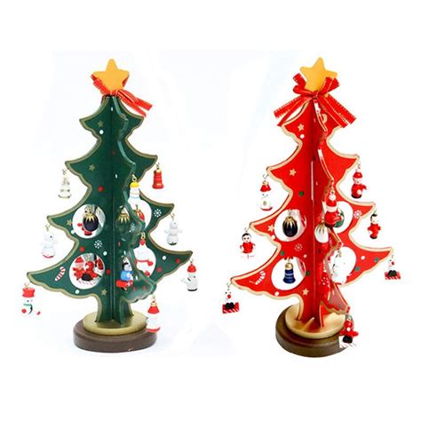 Miniature Wooden Christmas Tree Ornaments Wooden Christmas Trees