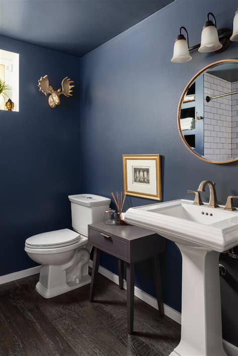 Dark Blue Bathrooms Navy Bathroom Diy Bathroom Decor Bathroom