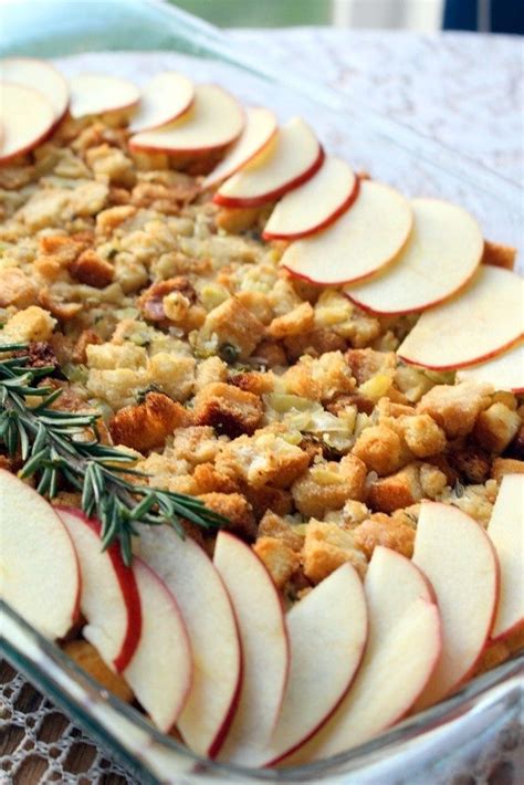 Apple And Herb Stuffing Recipe Herb Stuffing Stuffing Recipes Food