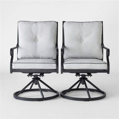 Phi villa outdoor cast aluminum extra wide rocker swivel chairs. Chester 2pk Aluminum Swivel Rocker Patio Dining Chair ...