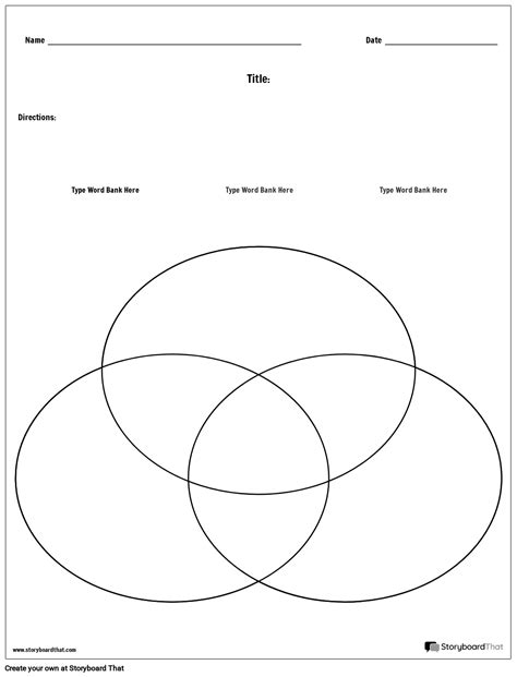 Venn Diagram 3 Storyboard By Worksheet Templates