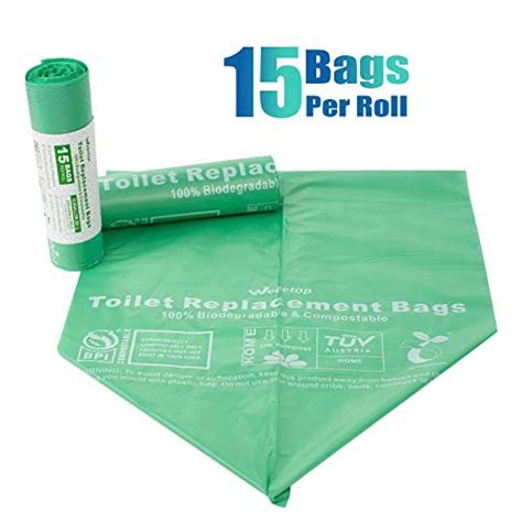 Webetop Portable Camping Toilet Bags 100 Biodegradable Composting