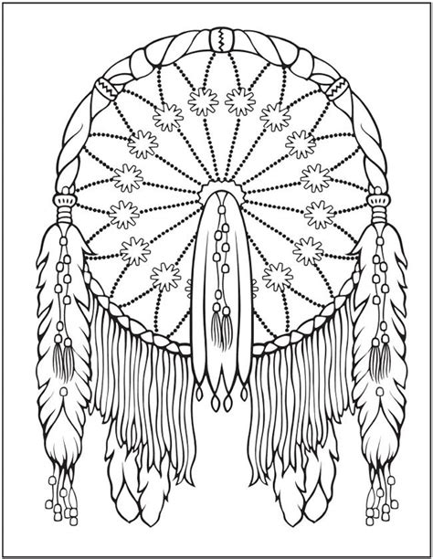 Welcome To Dover Publications Dream Catcher Coloring Pages Pattern