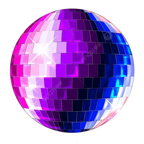 Gambar Biru Ungu Subjek Multicolor Campuran Glitter Disco Ball Clipart