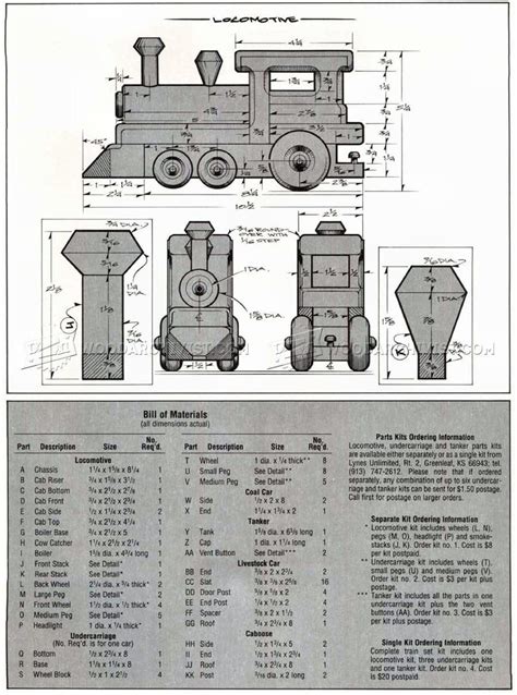 #1641 Wooden Toy Train Plans - Children’s Wooden Toy Plans and Projects