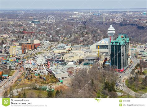 Niagara falls is located along the international border between usa and canada. Niagara Falls City High Angle Editorial Photo - Image ...
