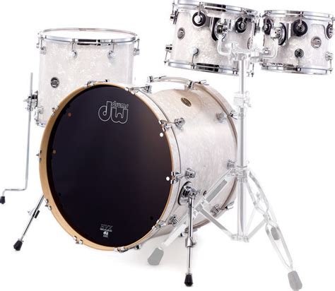 Dw Drums Performance Standard White Marine Pearl Foil Wrapped
