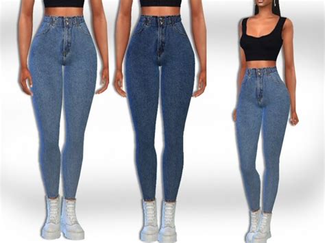 High Waist Fit Jeans By Saliwa At Tsr Sims 4 Updates