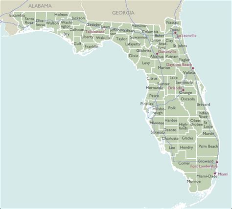 County Zip Code Maps Of Florida