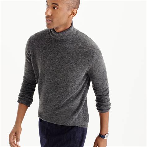 Lyst Jcrew Italian Cashmere Turtleneck Sweater In Gray For Men