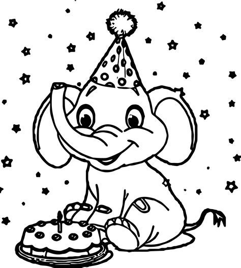 Click any coloring page to see a larger version and download it. Elephant Birthday Coloring Page - Free Printable Coloring ...