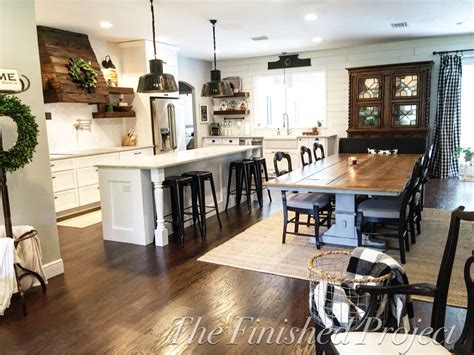 Something a little different from our typical concrete art products, featured here is a custom made kitchen vent hood made from pine wood & metal scrap. Farmhouse Kitchen ~ Shiplap ~ white kitchen ~ wood floors ...