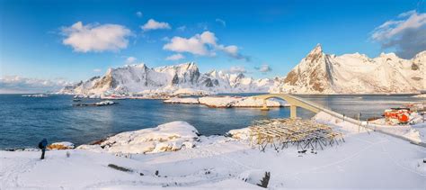 Premium Photo Panoramic Winter View On Reine Sakrisoya And Hamnoy