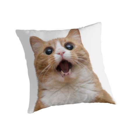 Funny Cat Face Throw Pillows By Frantasticcath Redbubble