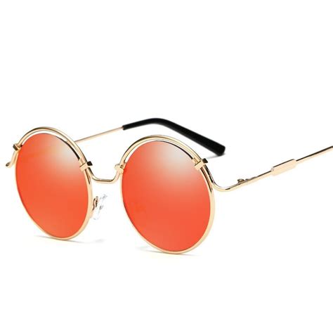 2017 Hot Sale Queen Steampunk Sunglasses Women Round Sunglasses Uv400