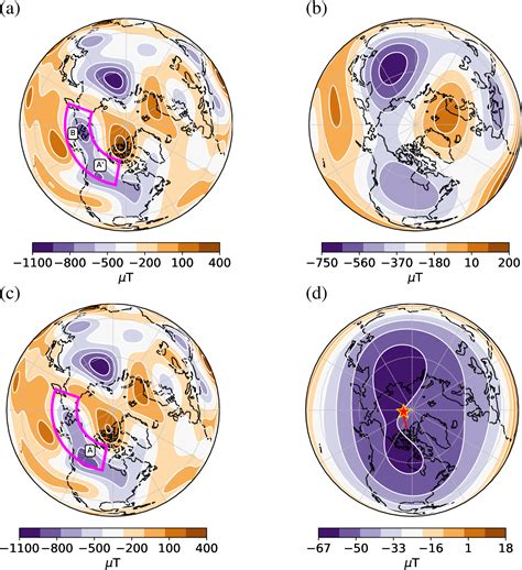 Figure From Recent North Magnetic Pole Acceleration Towards Siberia