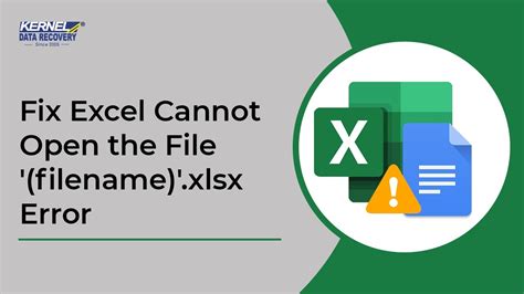 How To Fix Excel Cannot Open The File Filename Xlsx Error YouTube