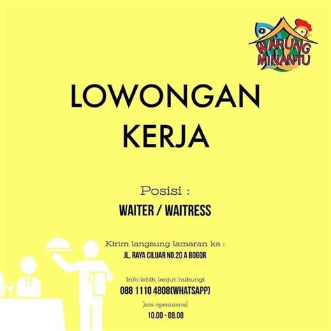 Kunjungan ke kantor dinas perumahan, kawasan permukiman, pertanahan dan pertamanan kota bandung. Lowongan Kerja Waiter Dan Waitress - 𝙈𝙊𝙃𝘼𝙈𝙈𝘼𝘿 𝙅𝘼𝙀𝙉𝙐𝘿𝙄𝙉 di Bogor Kabupaten, 9 Jun 2019 - Loker ...