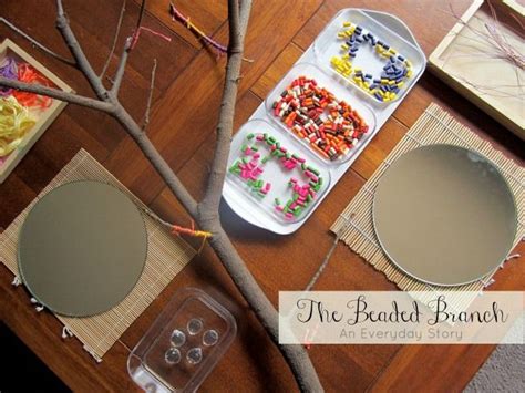 Reggio Inspired Projects The Beaded Branch An Everyday Story