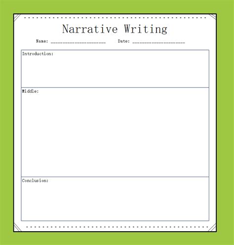 Editable Narrative Writing Graphic Organizer Examples