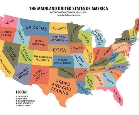 Funny United States Of America Map Dump A Day