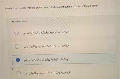 Solved Which If Any Represents The Ground State Electron Chegg Com