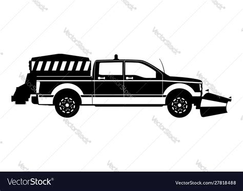 Snow Plow Silhouette Royalty Free Vector Image