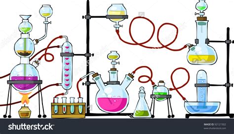 School Science Lab Cartoon