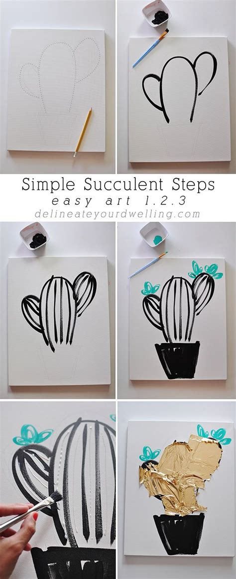 Yes, get a canvas sheet of white color and draw the rough design of the bow. Tips to draw and paint easy and simple Succulent artwork ...