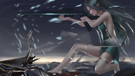 3840x2160 Anime Girl Shooting Gun At Point 4k Hd 4k Wallpapers Images Backgrounds Photos And