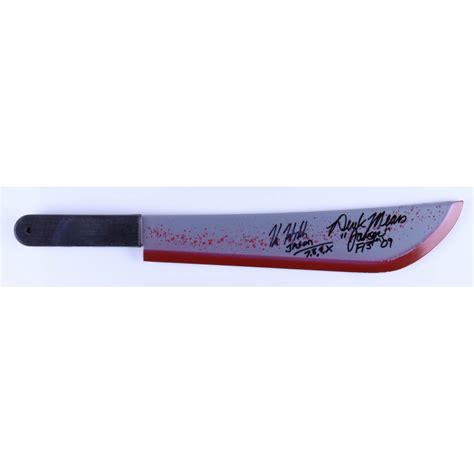 Kane Hodder Derek Mears Signed Friday The Th Prop Machete With Multiple Inscripitions