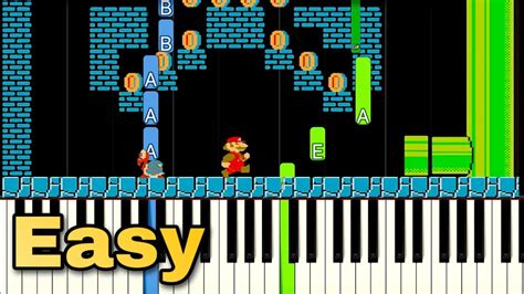Super Mario Bros Underground Theme EASY Piano Tutorial YouTube