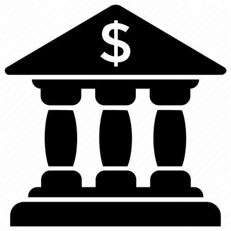 Architecture Bank Building Exterior Columns Building Treasury Icon