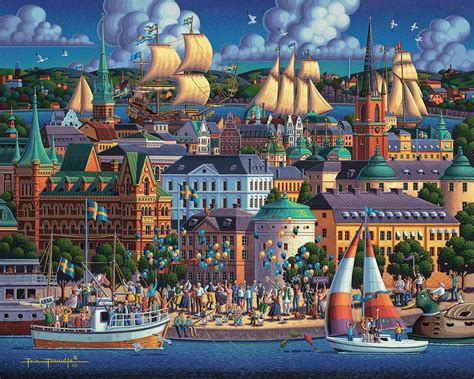 Stockholm 1000 Pieces Dowdle Folk Art Puzzle Warehouse