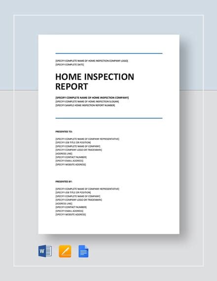 10 Inspection Report Templates Free Downloads