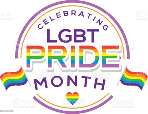 Gay Pride Or Lgbt Happy Pride Month Label Or Sticker Design Stock