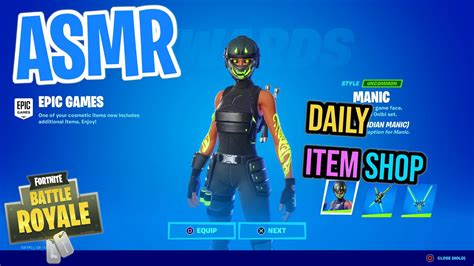 Asmr Fortnite New Manic Skin Style Daily Item Shop 🎮 Relaxing
