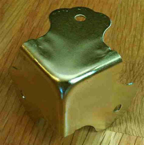 Brass Plated Steel Trunk Corner Obl 3393bp