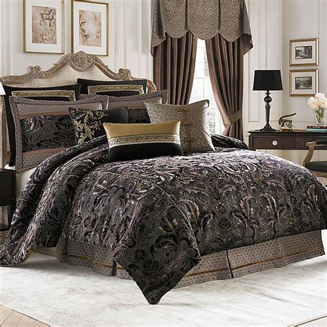 Crafted in textured jacquard, the comforter showcases a combination of icy blue, gray, and slate hues with. Croscill® Couture Selena Reversible Comforter Set | Bed ...