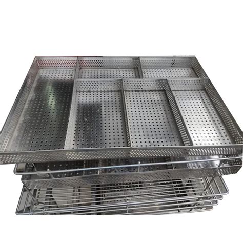 Stainless Steel Perforated Tray For Domestic Material Grade Ss316 At