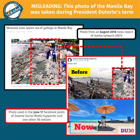 VERA FILES FACT CHECK Posts MISLEAD With Before Duterte Photo Of Manila Bay VERA Files