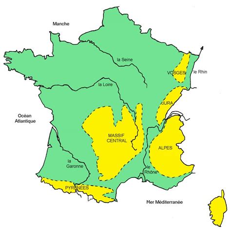 Carte vierge des numéros régions de france. Télécharger Carte De France Fleuves Et Montagnes Vierge ...