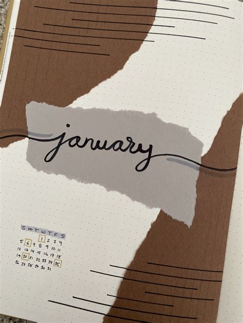 January 2020 Bullet Journal Cover Page Bullet Journal Cover Page