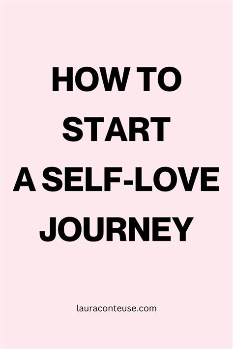 A Pink Pin For A Blog Post About How To Start A Self Love Journey Self
