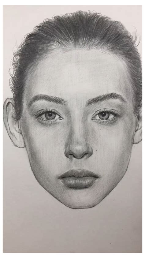 How To Draw A Front Face Front Face Drawing How To Draw A Front Face By Nadiacoolrista