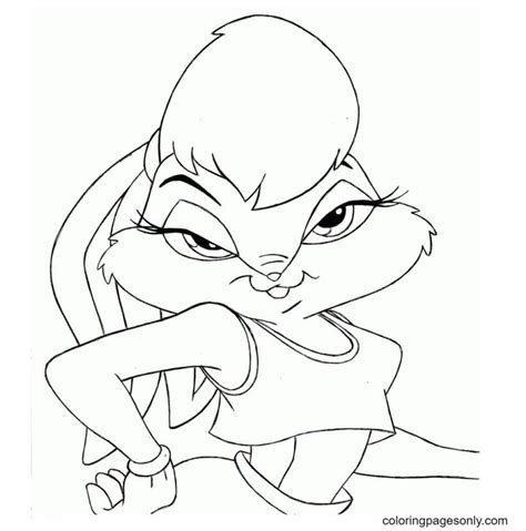 Lola Bunny Shy Coloring Pages Looney Tunes Cartoon Coloring Sexiz Pix