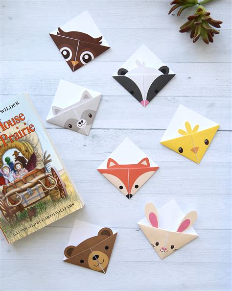 Diy Woodland Animals Origami Bookmarks Print Fold Its Always Autumn