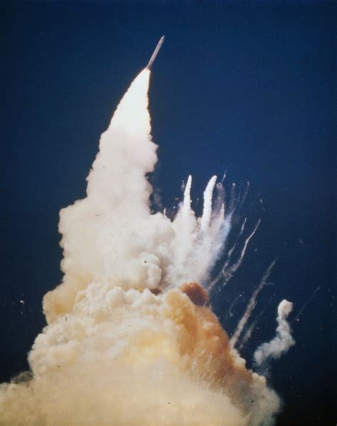 Photograph Of The Space Shuttle Challenger Shortly After Exploding Jan