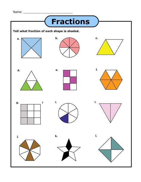 Fractions Worksheets For 2019 Educative Printable